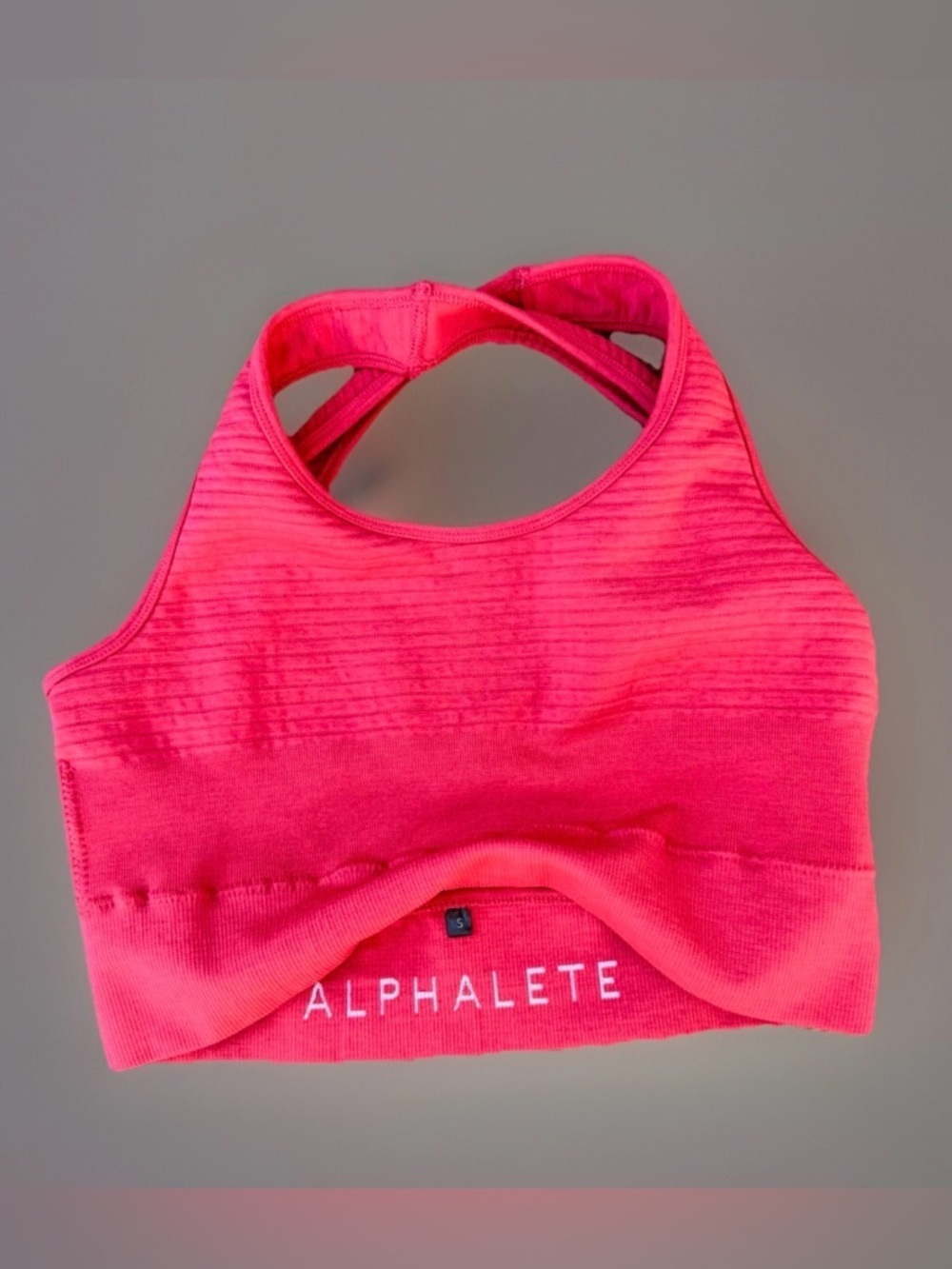 Alphalete Vault Bra High Impact Sports Bra, Red, Sz Small Seamless